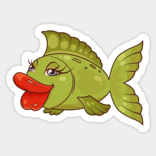 Big Lips Fish Sticker